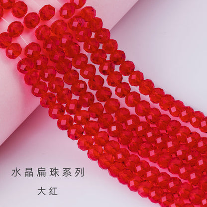 Glass Crystal Beads Loose Beads - Wheel Faceted Bracelets Necklace Accessories Crystal Flat Beads