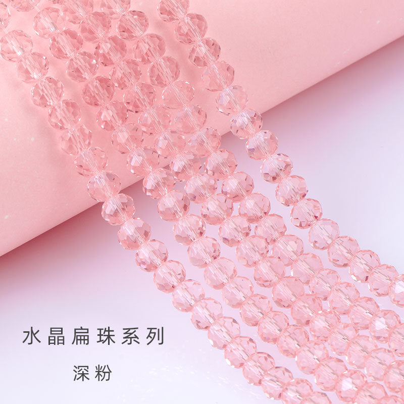 Glass Crystal Beads Loose Beads - Wheel Faceted Bracelets Necklace Accessories Crystal Flat Beads