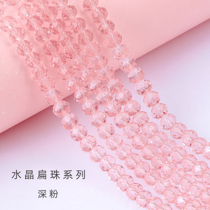 Glass Crystal Beads Loose Beads - Wheel Faceted Bracelets Necklace Accessories Crystal Flat Beads