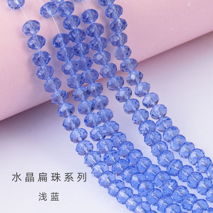 Glass Crystal Beads Loose Beads - Wheel Faceted Bracelets Necklace Accessories Crystal Flat Beads