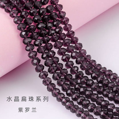 Glass Crystal Beads Loose Beads - Wheel Faceted Bracelets Necklace Accessories Crystal Flat Beads