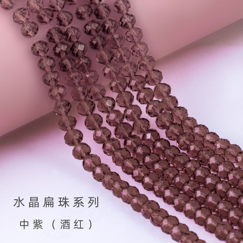 Glass Crystal Beads Loose Beads - Wheel Faceted Bracelets Necklace Accessories Crystal Flat Beads