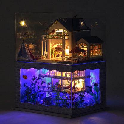 Tianyu TC4 Impression Hawaii DIY Cottage Seaside Villa Room Model Handmade Assembly Wooden Toys Gifts
