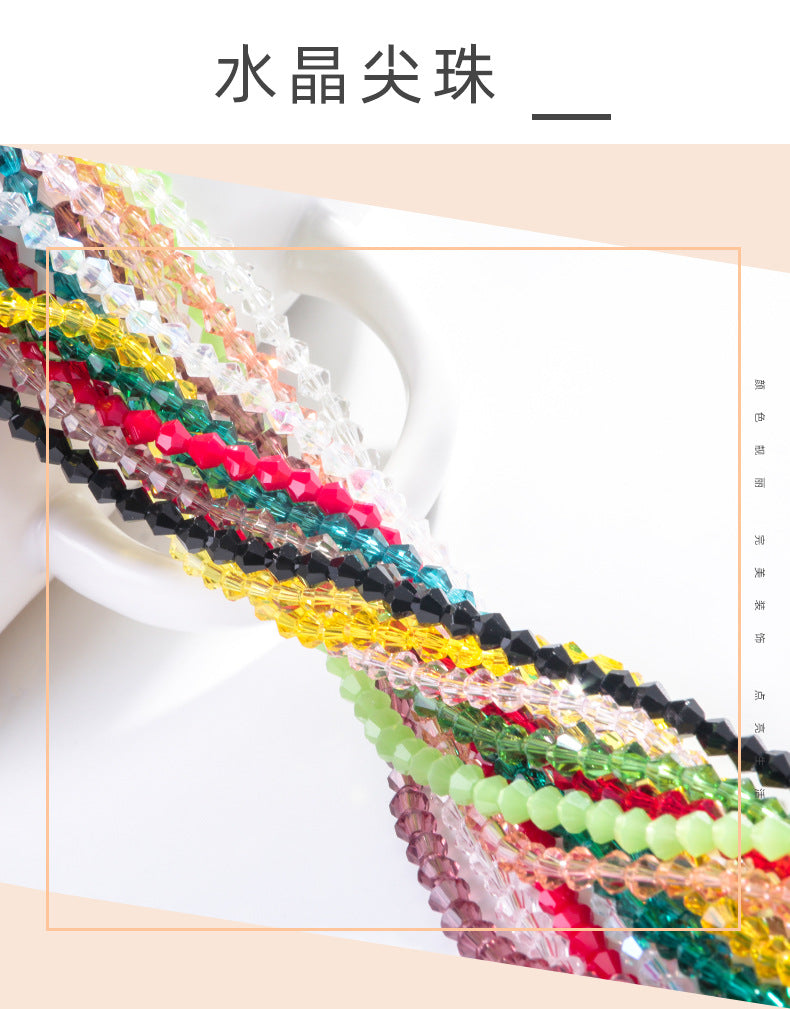 Mixed Color Pointed Crystal Beads - Handmade Loose Bead Bracelets Necklaces Jewelry Accessories