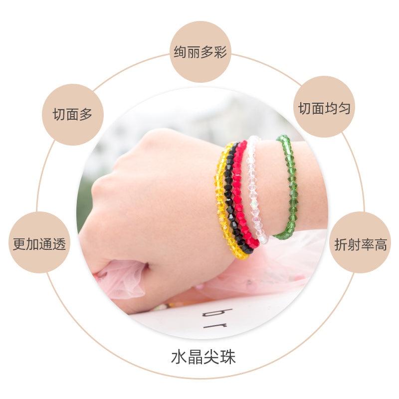 Mixed Color Pointed Crystal Beads - Handmade Loose Bead Bracelets Necklaces Jewelry Accessories