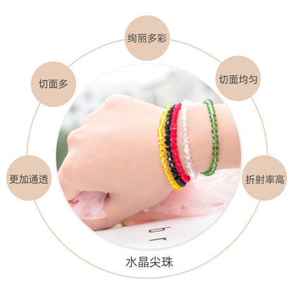 Mixed Color Pointed Crystal Beads - Handmade Loose Bead Bracelets Necklaces Jewelry Accessories