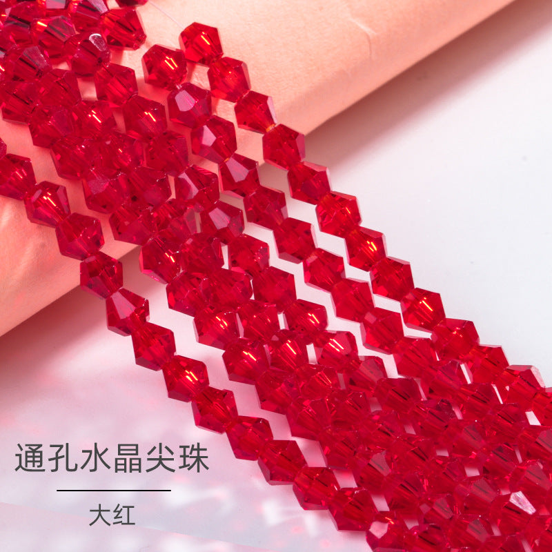 Mixed Color Pointed Crystal Beads - Handmade Loose Bead Bracelets Necklaces Jewelry Accessories