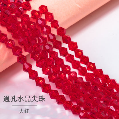 Mixed Color Pointed Crystal Beads - Handmade Loose Bead Bracelets Necklaces Jewelry Accessories
