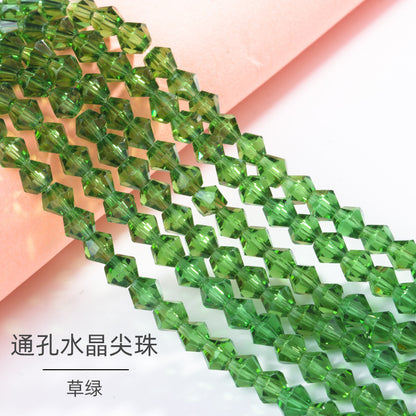 Mixed Color Pointed Crystal Beads - Handmade Loose Bead Bracelets Necklaces Jewelry Accessories