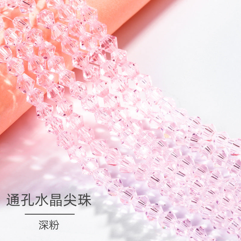 Mixed Color Pointed Crystal Beads - Handmade Loose Bead Bracelets Necklaces Jewelry Accessories