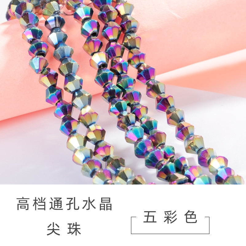 Mixed Color Pointed Crystal Beads - Handmade Loose Bead Bracelets Necklaces Jewelry Accessories