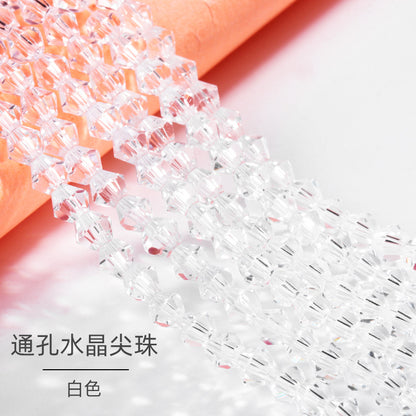 Mixed Color Pointed Crystal Beads - Handmade Loose Bead Bracelets Necklaces Jewelry Accessories