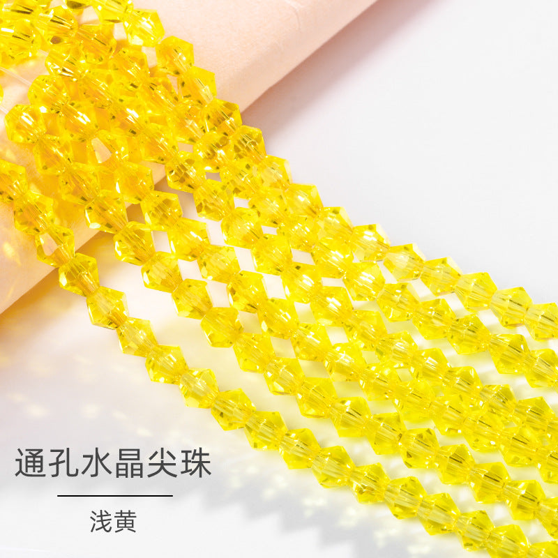 Mixed Color Pointed Crystal Beads - Handmade Loose Bead Bracelets Necklaces Jewelry Accessories