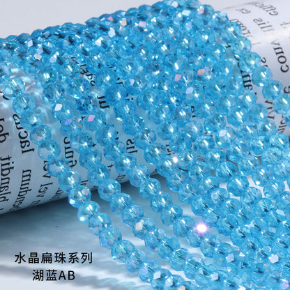 AB Color Crystal Flat Beads - Glass Multicolor Thread Curtain Beaded Bracelets Necklaces