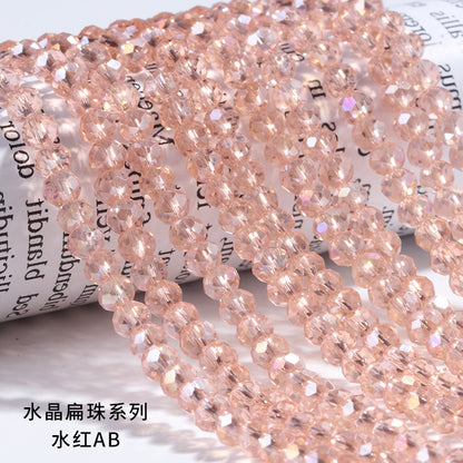AB Color Crystal Flat Beads - Glass Multicolor Thread Curtain Beaded Bracelets Necklaces