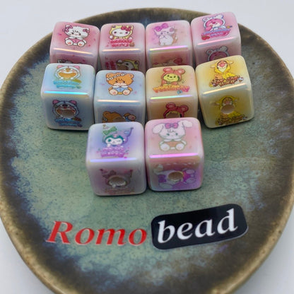 19. charector print cube - Romo bead