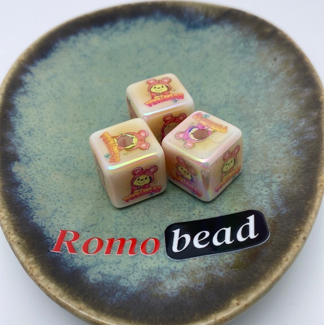 19. charector print cube - Romo bead