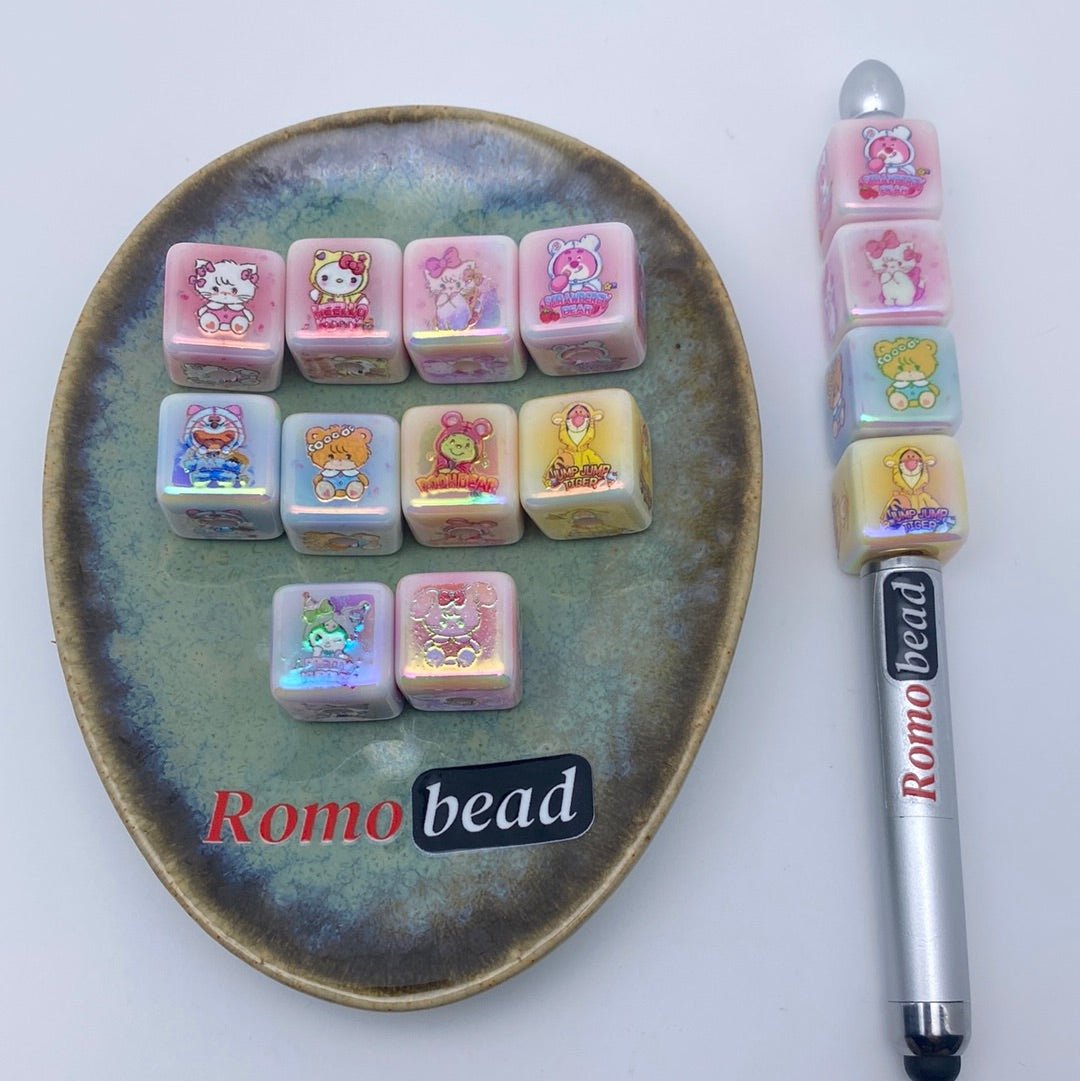 19. charector print cube - Romo bead