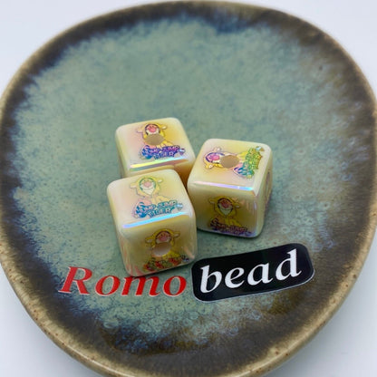 19. charector print cube - Romo bead