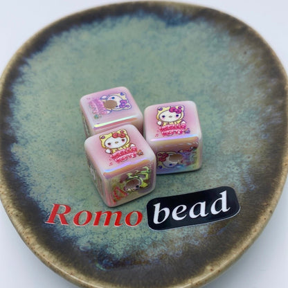 19. charector print cube - Romo bead