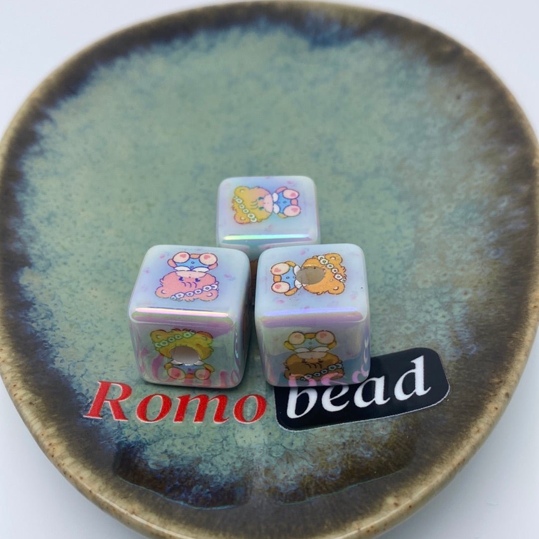 19. charector print cube - Romo bead