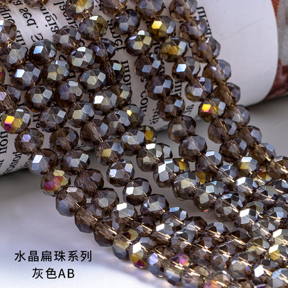 AB Color Crystal Flat Beads - Glass Multicolor Thread Curtain Beaded Bracelets Necklaces