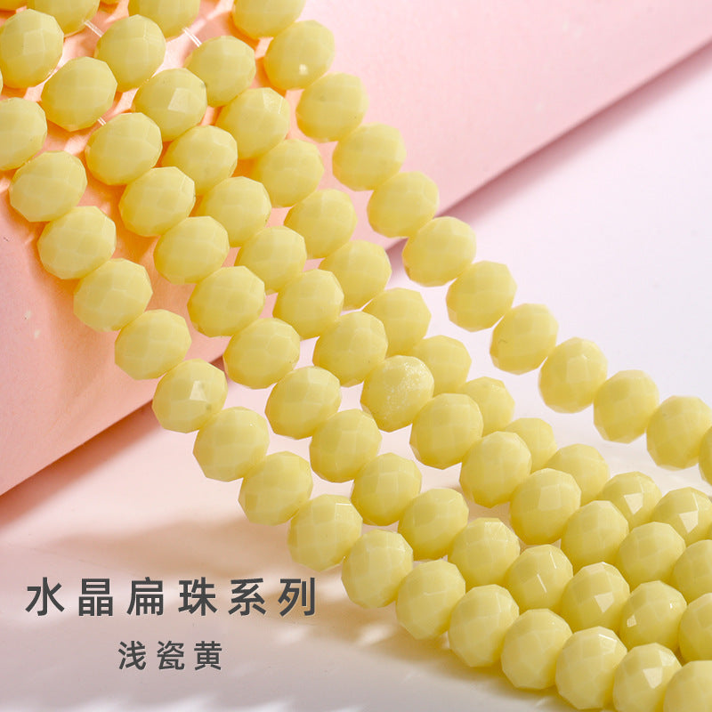 Glass Crystal Beads Loose Beads - Wheel Faceted Bracelets Necklace Accessories Crystal Flat Beads