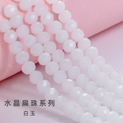 Glass Crystal Beads Loose Beads - Wheel Faceted Bracelets Necklace Accessories Crystal Flat Beads