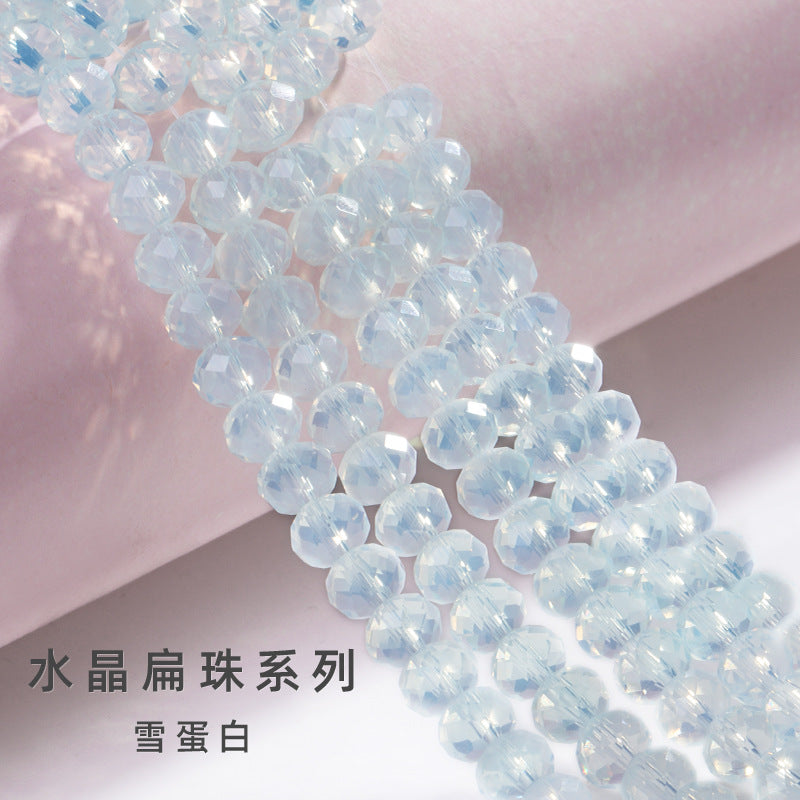 Glass Crystal Beads Loose Beads - Wheel Faceted Bracelets Necklace Accessories Crystal Flat Beads