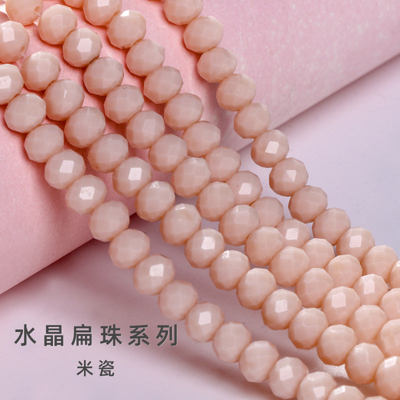 Glass Crystal Beads Loose Beads - Wheel Faceted Bracelets Necklace Accessories Crystal Flat Beads
