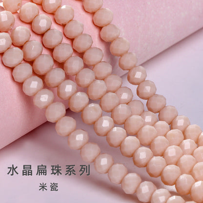 Glass Crystal Beads Loose Beads - Wheel Faceted Bracelets Necklace Accessories Crystal Flat Beads