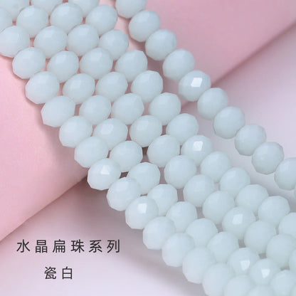 Glass Crystal Beads Loose Beads - Wheel Faceted Bracelets Necklace Accessories Crystal Flat Beads