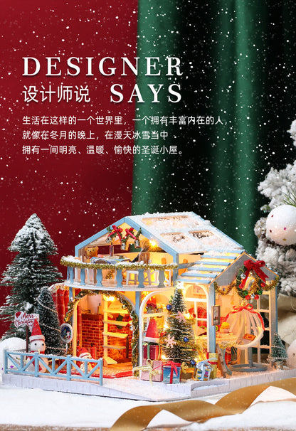 Fun Yiya DIY Cottage Christmas Snow Night Handmade Assembling Creative Model Christmas Gift for Girlfriend