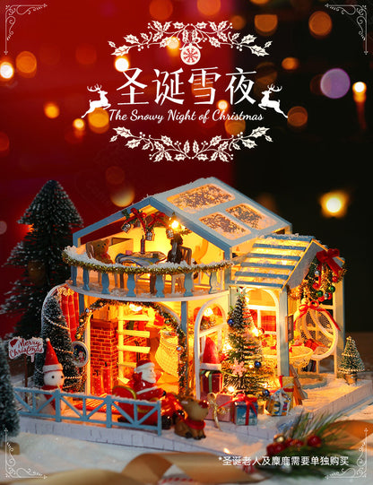 Fun Yiya DIY Cottage Christmas Snow Night Handmade Assembling Creative Model Christmas Gift for Girlfriend