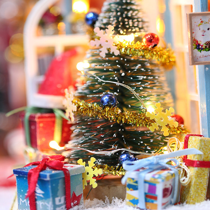 Fun Yiya DIY Cottage Christmas Snow Night Handmade Assembling Creative Model Christmas Gift for Girlfriend