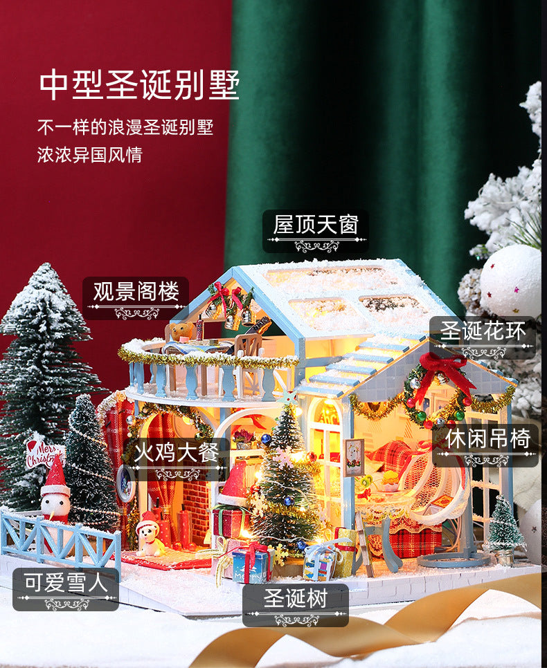 Fun Yiya DIY Cottage Christmas Snow Night Handmade Assembling Creative Model Christmas Gift for Girlfriend