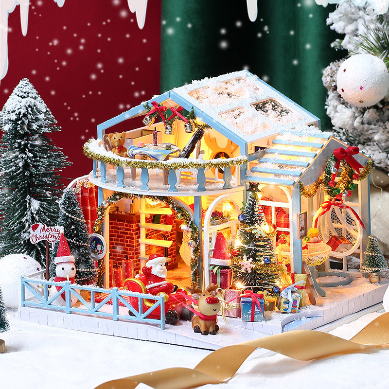 Fun Yiya DIY Cottage Christmas Snow Night Handmade Assembling Creative Model Christmas Gift for Girlfriend
