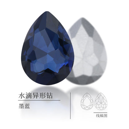 Drop Shape Diamond, Real Silver Plated Bottom Glass, Rhinestone Luggage, Hair Accessories, Accessories, Culet Drop Diamond