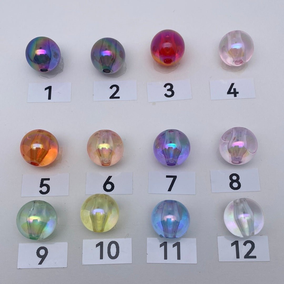 22. Clear UV round 16mm beads - Romo bead