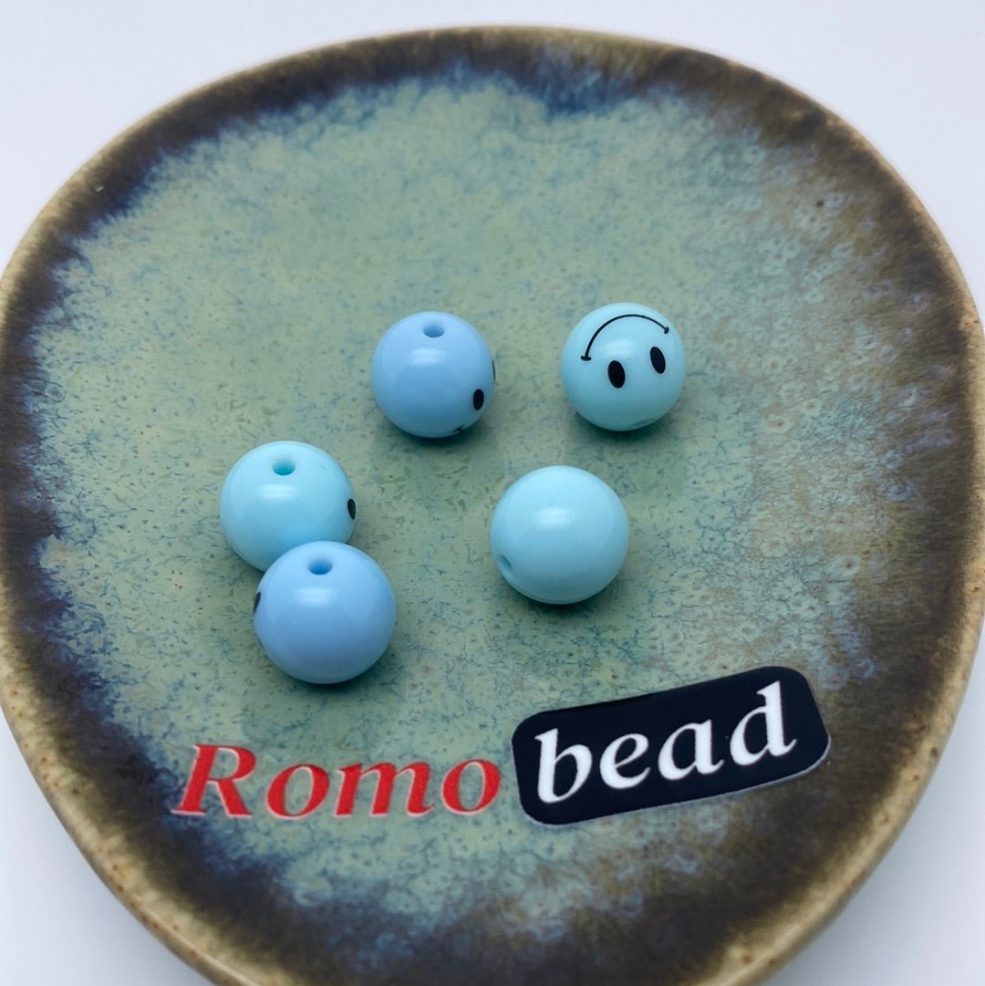 24. emoji round beads - Romo bead