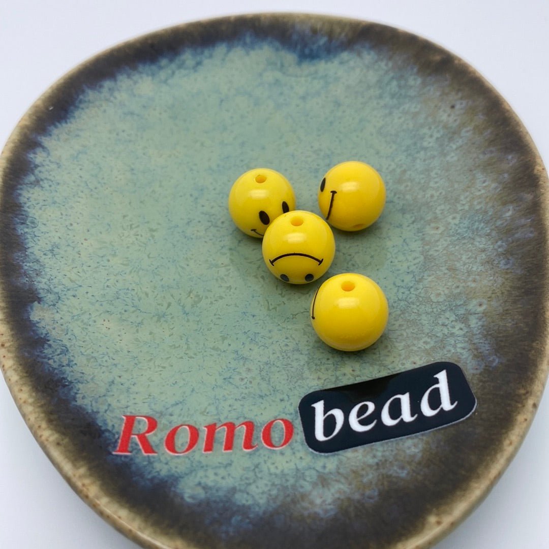 24. emoji round beads - Romo bead