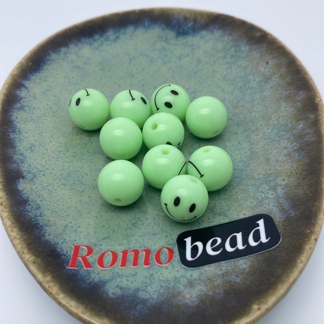 24. emoji round beads - Romo bead