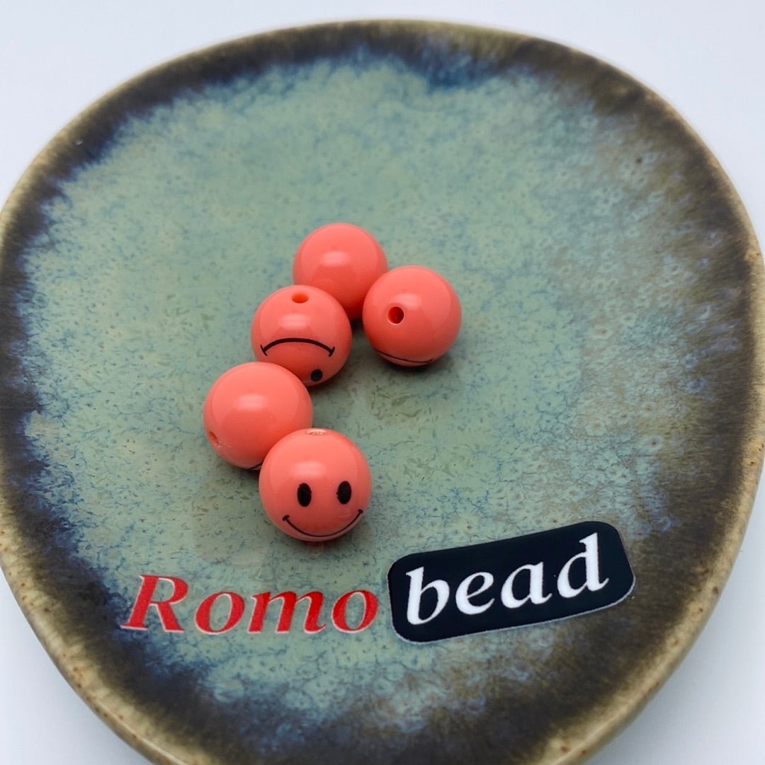 24. emoji round beads - Romo bead