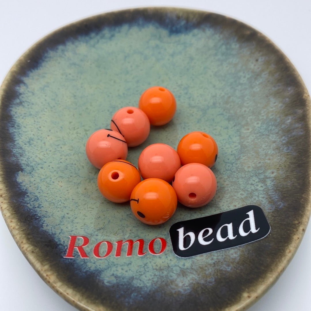 24. emoji round beads - Romo bead