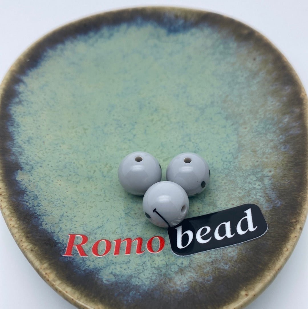 24. emoji round beads - Romo bead