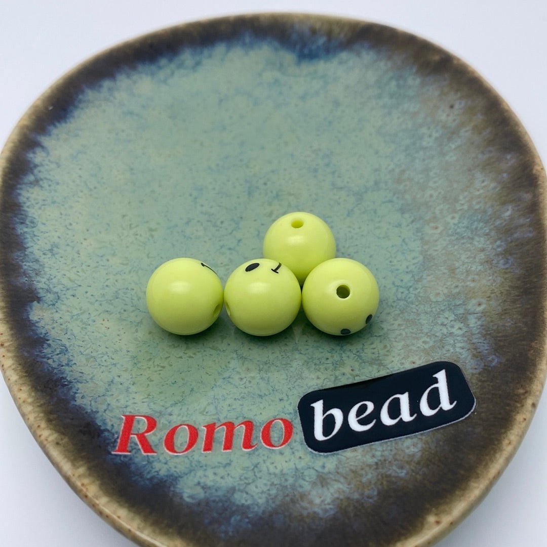 24. emoji round beads - Romo bead