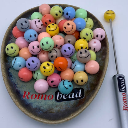 24. emoji round beads - Romo bead