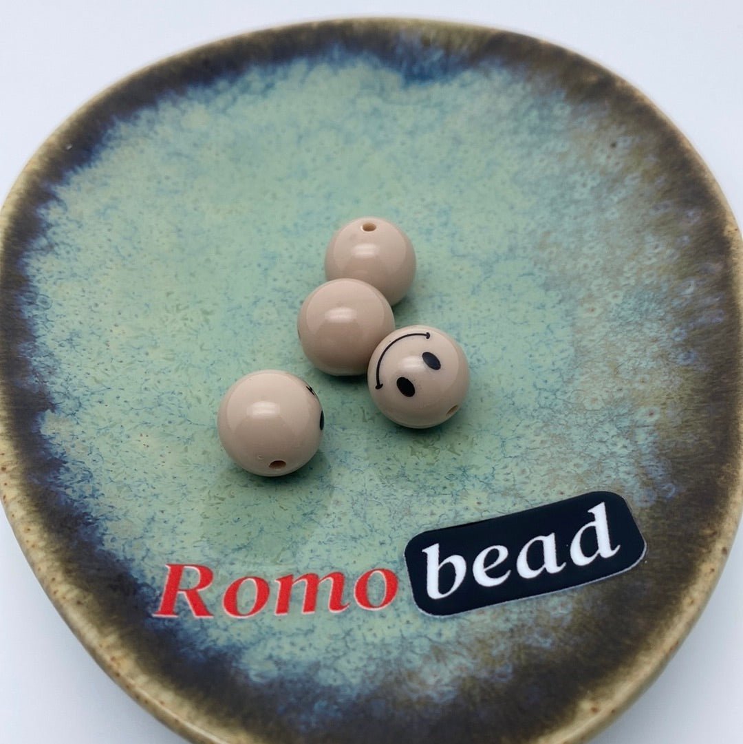 24. emoji round beads - Romo bead