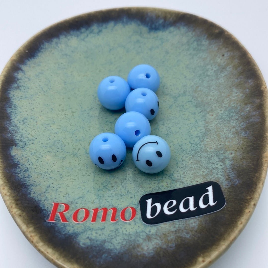 24. emoji round beads - Romo bead