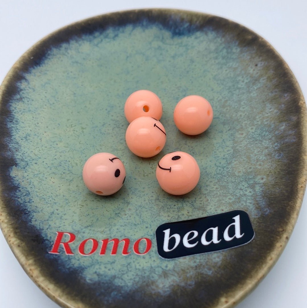 24. emoji round beads - Romo bead